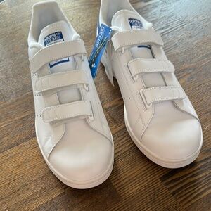 Adidas White Velcro Sneakers Stan Smith brand new size 10 men’s
